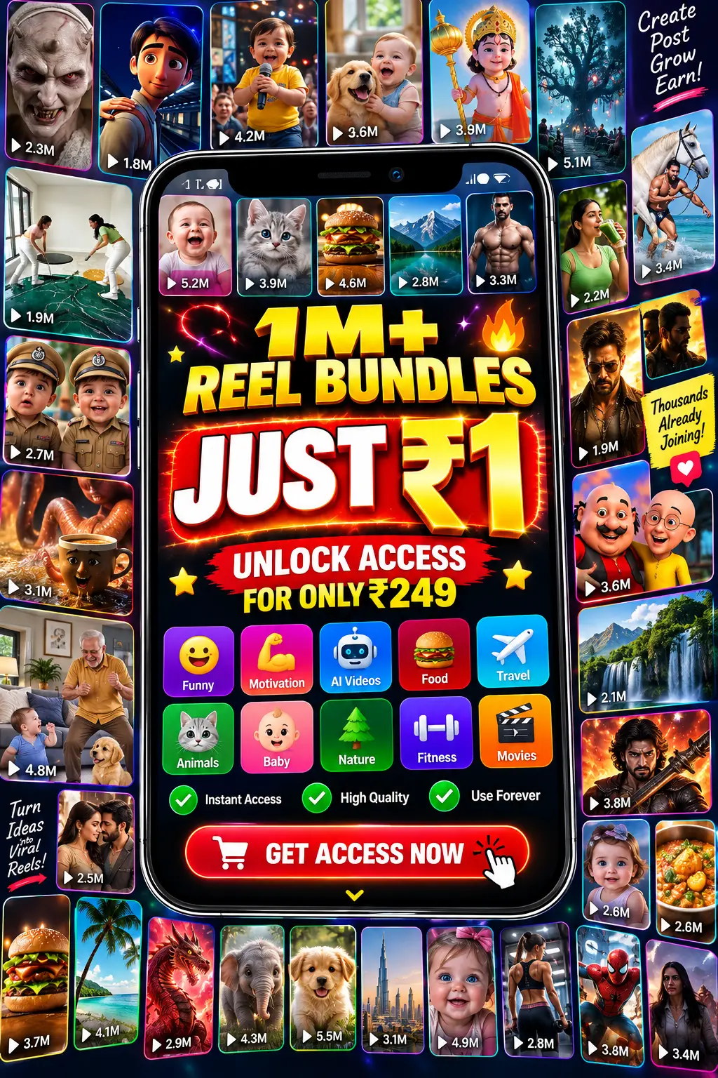 1 Million+ Reel Bundles — Just ₹1
